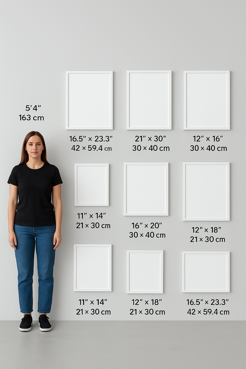 “I Am Grounded, Present, and at Peace” – Neutral Minimalist Affirmation Poster | Gold & Cream Motivational Wall Art