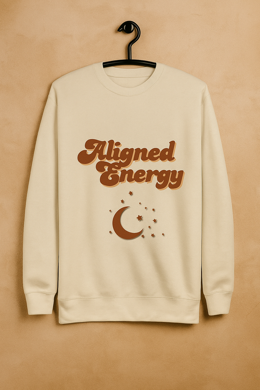 Aligned Energy Crewneck Sweatshirt – Manifestation & Wellness Vibes