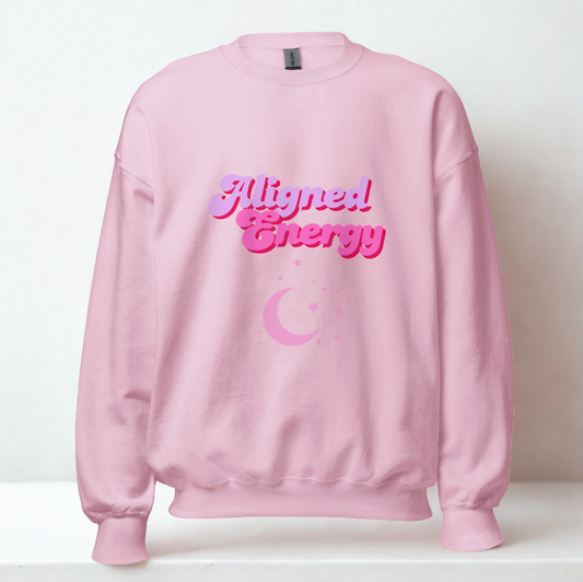 Aligned Energy Crewneck Sweatshirt – Manifestation & Wellness Vibes